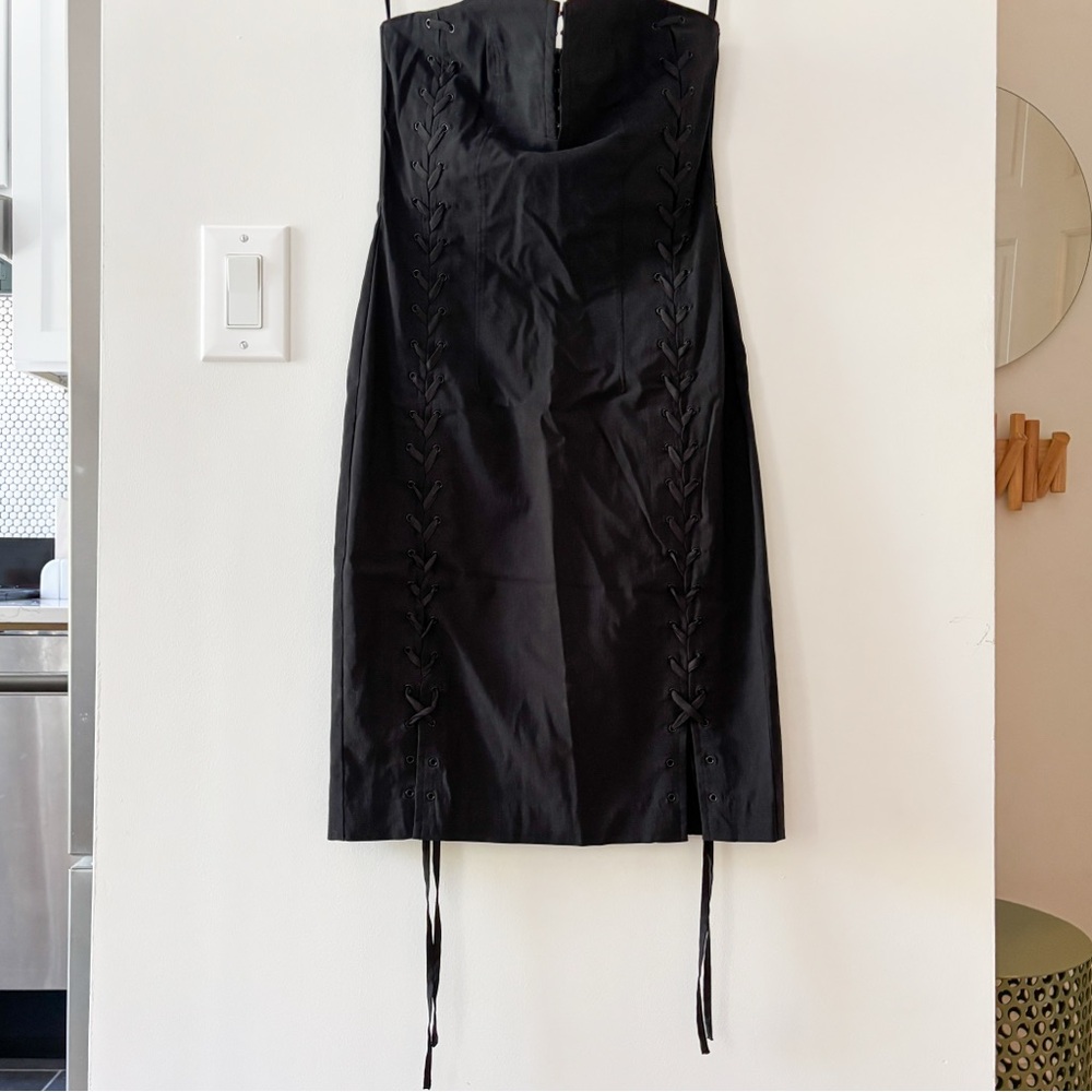 Express Elegant Black Strapless Dress